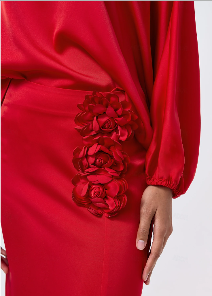 ROSA – SATIN FESTKJOLE